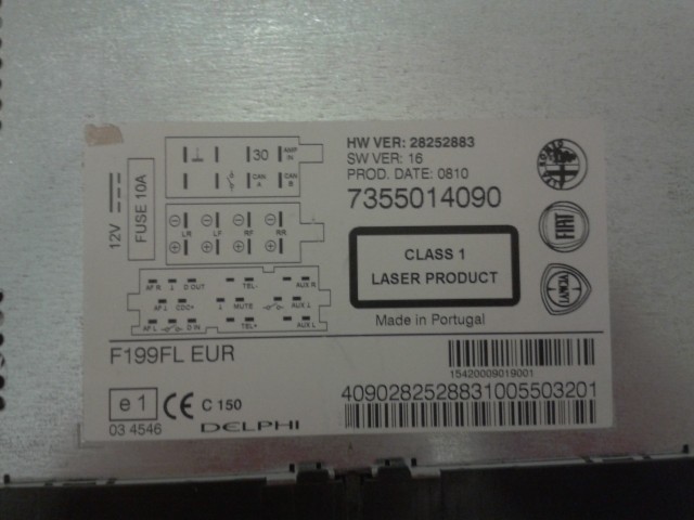 Cavo aux Fiat Grande Punto, Punto EVO 2012 e 2013, Fiat ... fiat multipla wiring diagram 